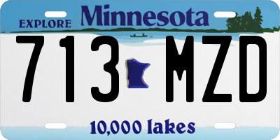 MN license plate 713MZD