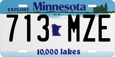 MN license plate 713MZE