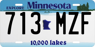 MN license plate 713MZF