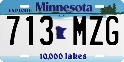 MN license plate 713MZG