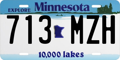MN license plate 713MZH