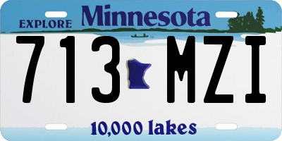 MN license plate 713MZI