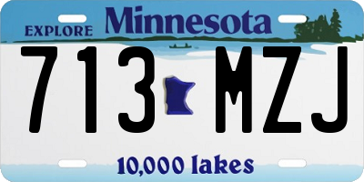 MN license plate 713MZJ