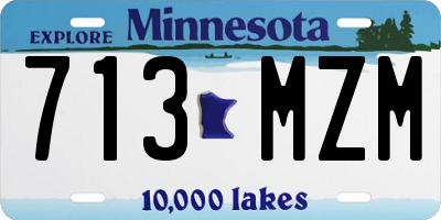 MN license plate 713MZM