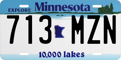 MN license plate 713MZN
