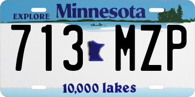 MN license plate 713MZP