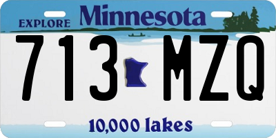 MN license plate 713MZQ