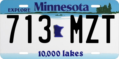 MN license plate 713MZT