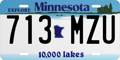 MN license plate 713MZU