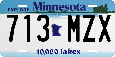 MN license plate 713MZX