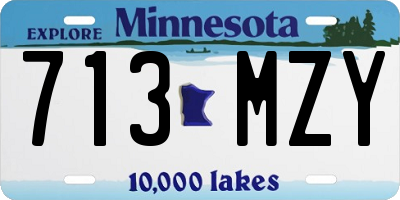 MN license plate 713MZY