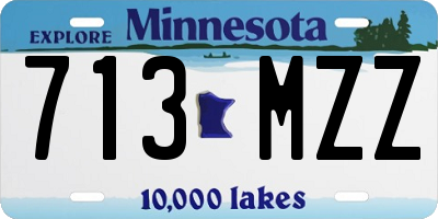 MN license plate 713MZZ