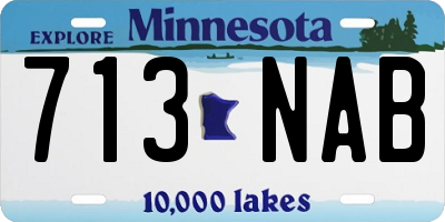 MN license plate 713NAB
