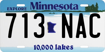 MN license plate 713NAC