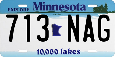 MN license plate 713NAG