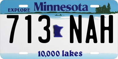MN license plate 713NAH