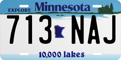 MN license plate 713NAJ
