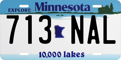 MN license plate 713NAL
