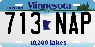 MN license plate 713NAP