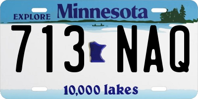 MN license plate 713NAQ