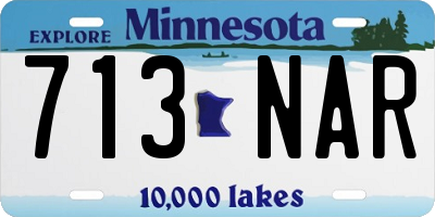 MN license plate 713NAR