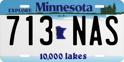 MN license plate 713NAS
