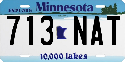 MN license plate 713NAT