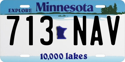 MN license plate 713NAV
