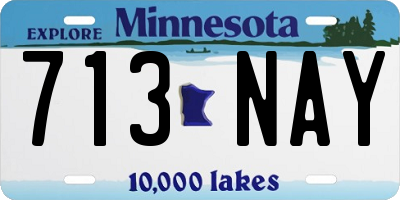 MN license plate 713NAY