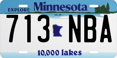 MN license plate 713NBA