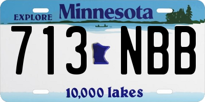 MN license plate 713NBB
