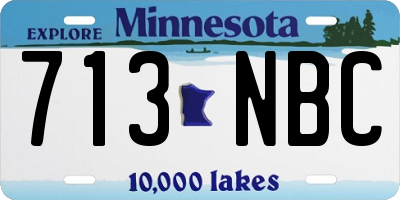 MN license plate 713NBC