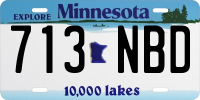MN license plate 713NBD