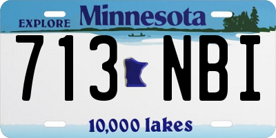 MN license plate 713NBI