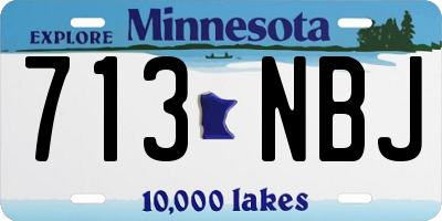 MN license plate 713NBJ