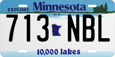 MN license plate 713NBL