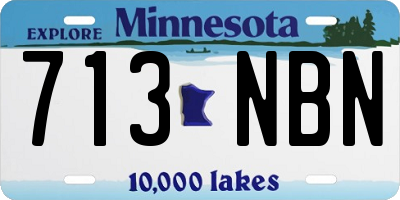 MN license plate 713NBN