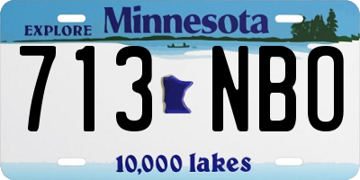 MN license plate 713NBO