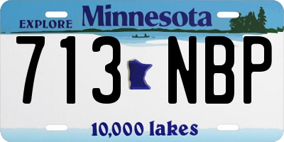 MN license plate 713NBP