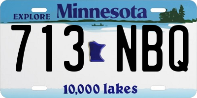 MN license plate 713NBQ
