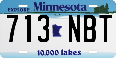MN license plate 713NBT
