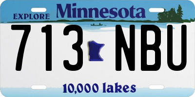 MN license plate 713NBU