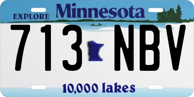 MN license plate 713NBV