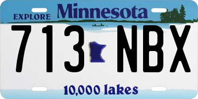 MN license plate 713NBX