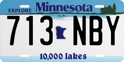 MN license plate 713NBY