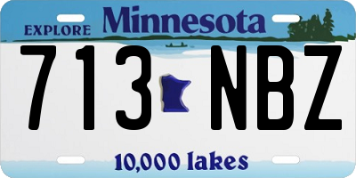 MN license plate 713NBZ
