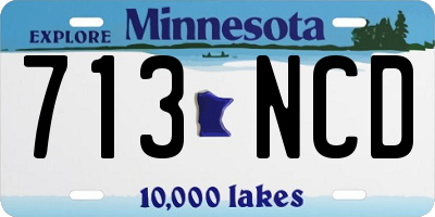 MN license plate 713NCD