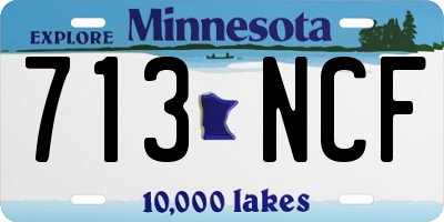 MN license plate 713NCF