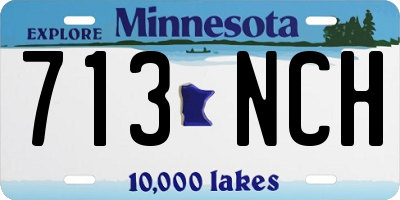 MN license plate 713NCH