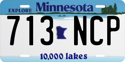 MN license plate 713NCP